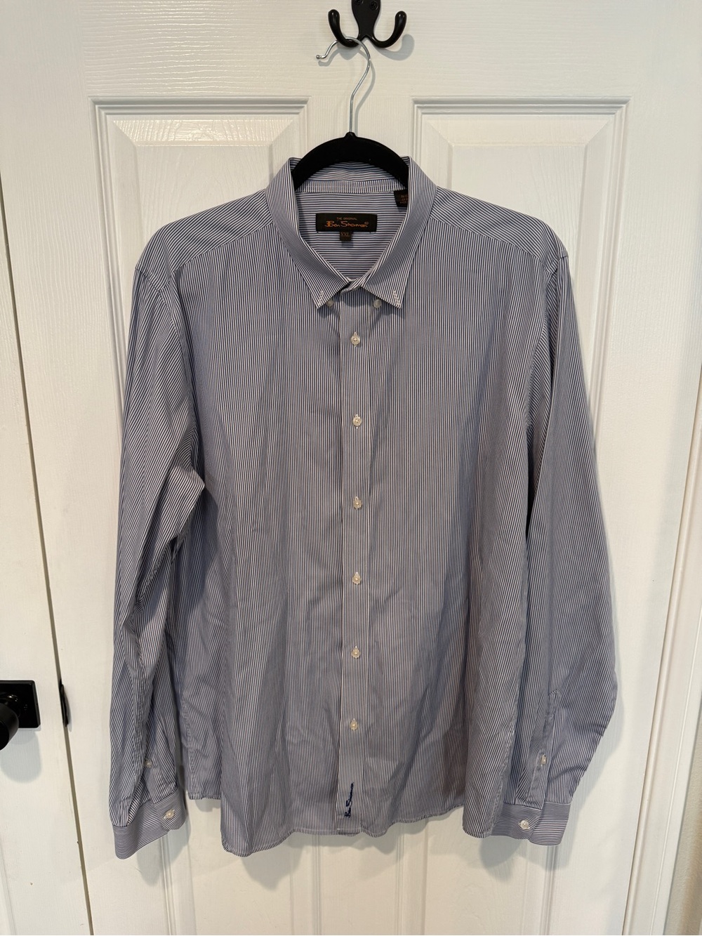 Ben Sherman Light Blue Pinstripe Dress Shirt